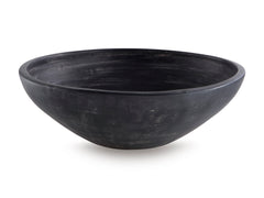 Distressed Black decorative terracotta bowl, product view 3 - 3