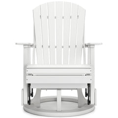 White outdoor swivel glider chair, product view 2 - 14