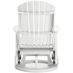 White outdoor swivel glider chair, product view 3 - 15