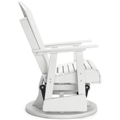 White outdoor swivel glider chair, product view 4 - 16