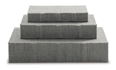Gray Jolina set of three storage boxes, full product view - 19