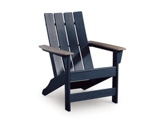Navy Blue/Driftwood / Outdoor Adirondack Chair, complete chair - 1