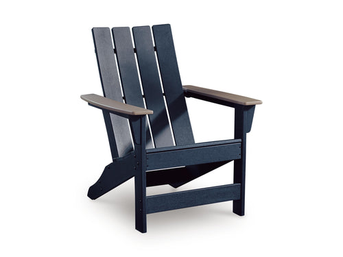 Navy Blue/Driftwood / Outdoor Adirondack Chair, complete chair