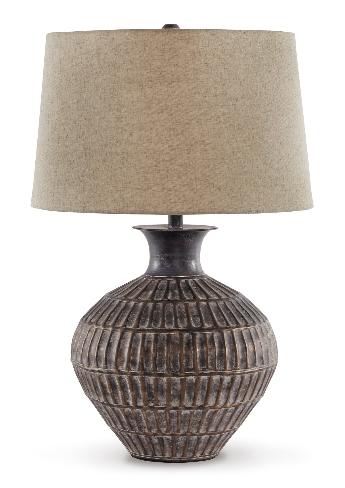 Antique Bronze Finish table lamp, full product view