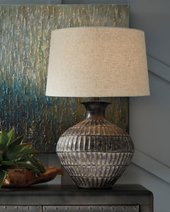 Antique Bronze Finish table lamp, product view 2 - 2