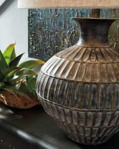 Antique Bronze Finish table lamp, product view 3 - 3