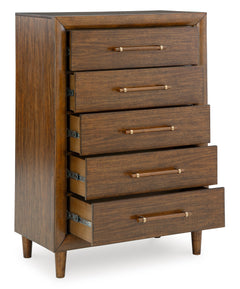 Brown, chest with drawers open - 2