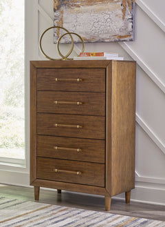 Brown, chest in room setting - 5