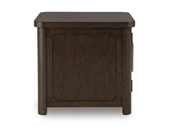 Dark Brown Two-Door End Table, product view 3 - 3
