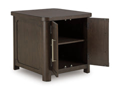 Dark Brown Two-Door End Table, product view 4 - 4