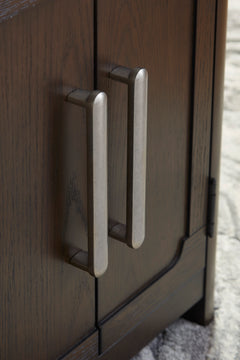 Dark Brown Two-Door End Table, product view 5 - 5