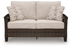 Dark Brown, front loveseat view - 3