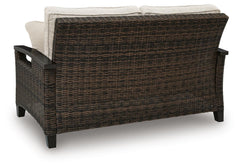 Dark Brown, rear loveseat view - 4
