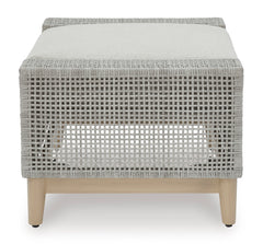 Gray Outdoor Ottoman, product view 3 - 3