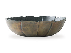 Black/Antique Gold Finish bowl, full product view - 1