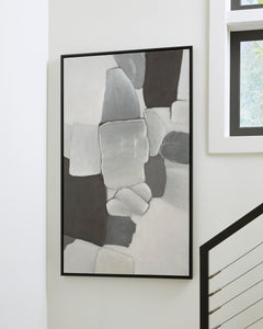 White/Gray/Black Adilson wall art, product view 5 - 5