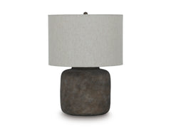 Antique Gray table lamp, full product view - 1