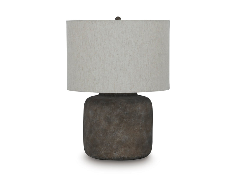 Zandophen Antique Gray Metal Table Lamp