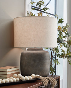 Antique Gray table lamp, product view 2 - 2