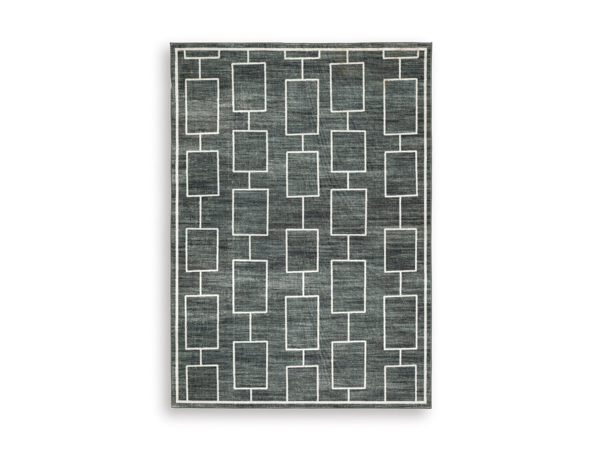 Black/Gray 59.5" x 83.5", complete rug product view