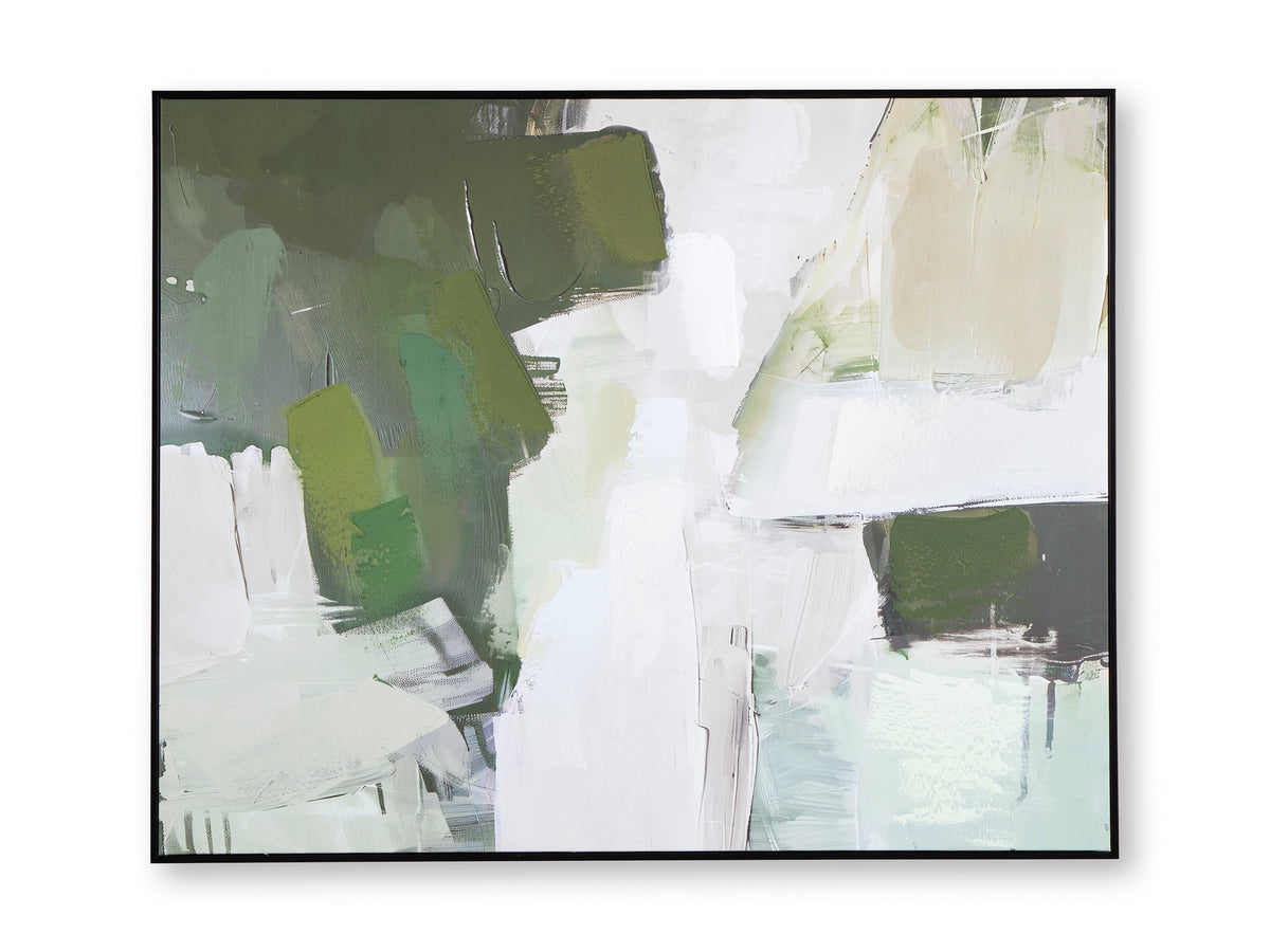Green/Gray/White Vinick wall art, full product view