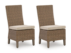 Beige / Outdoor Side Chair Set, complete set of two chairs - 1