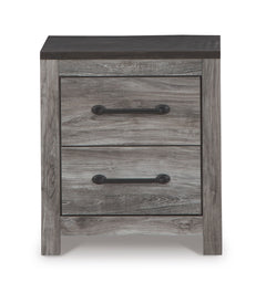 Dark Gray, full front view of nightstand - 3