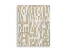 Beige/White 93" x 121", complete rug product view - 1