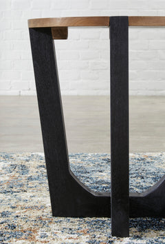 Brown/Black Round End Table, product view 5 - 5