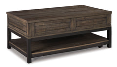 Grayish Brown Lift-Top Coffee Table, product view 2 - 2