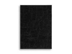 Black 60" x 84", complete rug product view - 5