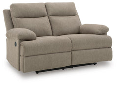 Mocha, full loveseat closed angled view - 5