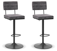 Gray/Black adjustable swivel stool set of 2, product view 3 - 3
