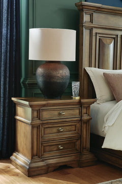 Brown / Nightstand, room setting; accessories not included - 4