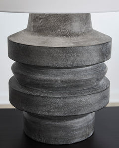 Distressed Black table lamp, product view 3 - 3