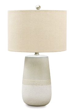 Beige/White table lamp, full product view - 1