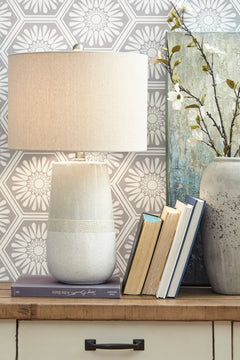 Beige/White table lamp, product view 2 - 2