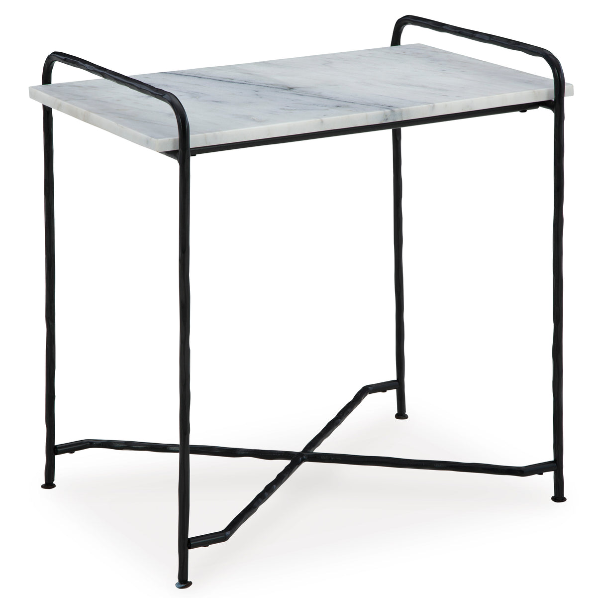 White/Black Accent Table, view 1