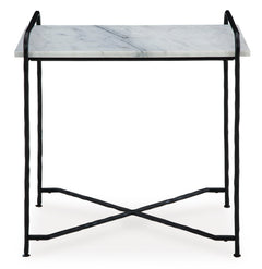 White/Black Accent Table, view 3 - 3