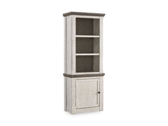 Two-tone, complete left pier cabinet with door closed - 1