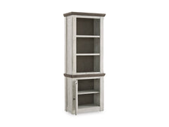 Two-tone, complete left pier cabinet with door open - 2