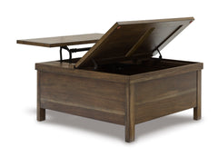 Grayish Brown Lift-Top Storage Coffee Table, product view 2 - 2