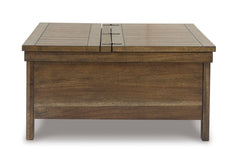 Grayish Brown Lift-Top Storage Coffee Table, product view 3 - 3