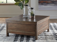 Grayish Brown Lift-Top Storage Coffee Table, product view 5 - 5