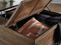 Grayish Brown Lift-Top Storage Coffee Table, product view 6 - 6