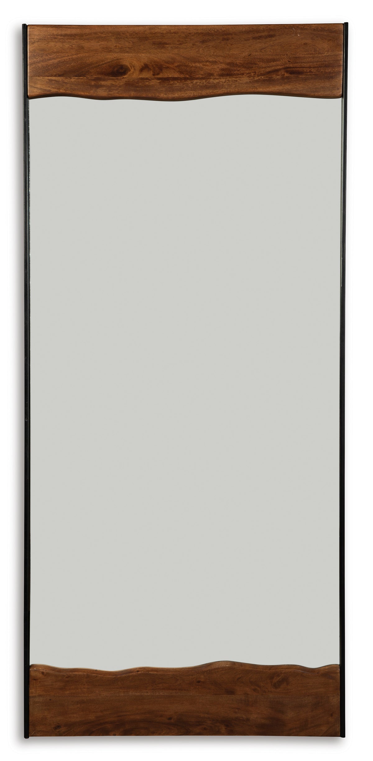Brown/Black floor mirror, full product view