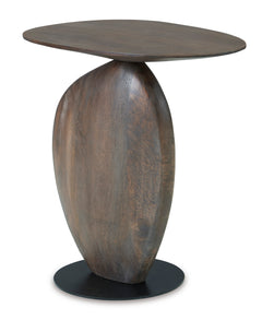 Brown/Black Accent Table, full product view - 1