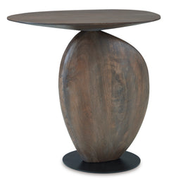 Brown/Black Accent Table, product view 3 - 3