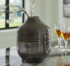 Iridescent Gray 10.13-inch height vase, full product view - 4
