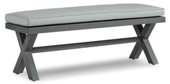 Gray Bench with Cushion, view 1 - 1